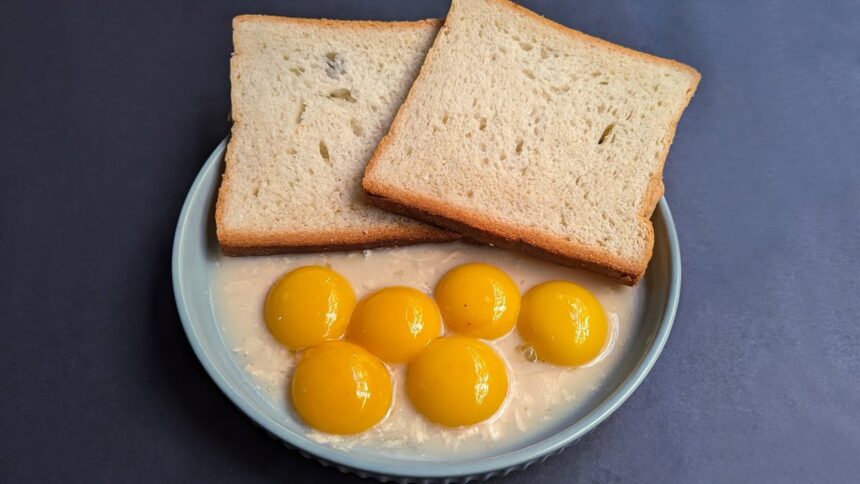 Just add the eggs to the bread and the result will be delicious! New recipe! Egg Snacks Recipes