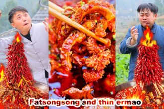 mukbang | Songsong made a full chili banquet for Ermao🔥and Ermao was very satisfied