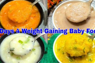 4 Days 4 Weight Gaining Baby Food Recipes For 1-5 Years | Healthy Food Bites