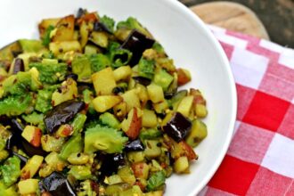 Bitter Melon, Potato, and Eggplant Indian-Style Stir Fry [Vegan] – One Green Planet