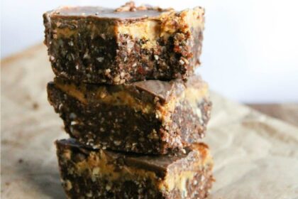 Peanut Butter Fudge Brownies [Raw, Vegan, Gluten-Free]