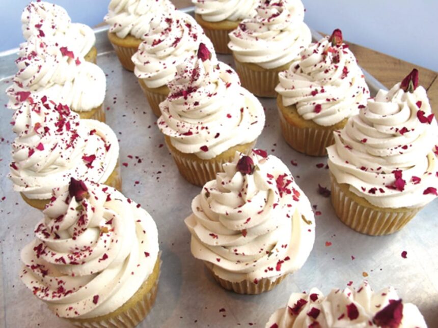 Cardamom Rose Cupcakes