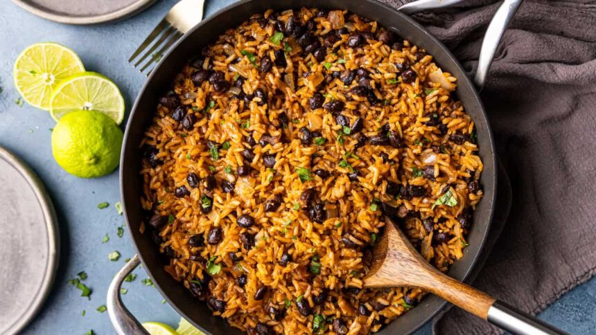 Tex-Mex Rice and Beans - The Stay At Home Chef
