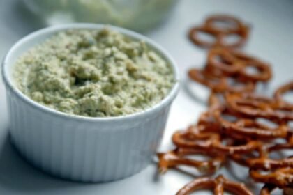 Vegan Goat Cheese Pesto Dip