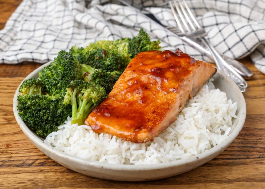 Sweet & Spicy Glazed Salmon