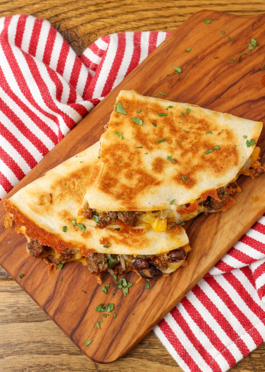 Taco Quesadilla - Barefeet in the Kitchen
