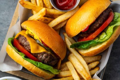 Air Fryer Burgers | Cookies & Cups