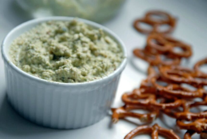 Vegan Goat Cheese Pesto Dip