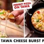 Tawa Cheese Burst Pizza Recipe | NO OVEN & NO YEAST | आसान चीज़बर्स्ट पिज़्ज़ा तवे पर | Sanjyot Keer