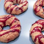 Baked Donuts With Blueberry Jam Glaze [Vegan]