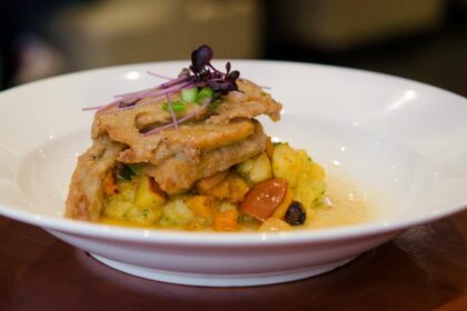 Lemon Seitan With Creamy Polenta [Vegan]
