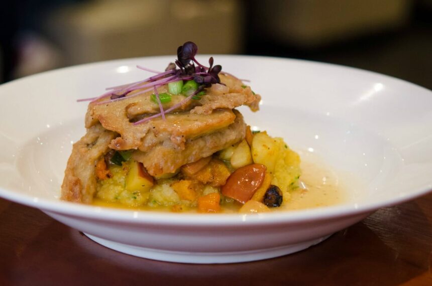 Lemon Seitan With Creamy Polenta [Vegan]