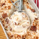 kitchen sink ice cream in a bread pan with an ice cream scoop