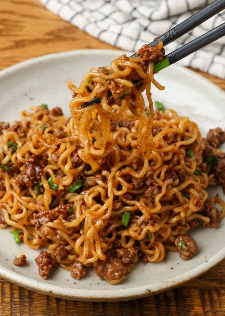 Korean Beef Noodles - Barefeet in the Kitchen