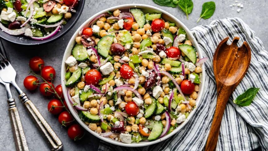 Mediterranean Chickpea Salad - The Stay At Home Chef
