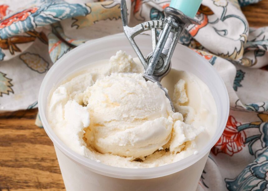 Sour Cream Ice Cream - Barefeet in the Kitchen