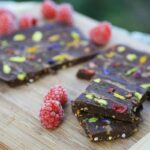 Raw Chocolate Bark With Pistachios and Edible Flowers [Vegan]