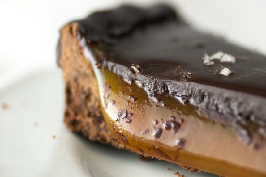 Salted Caramel Chocolate Tart [Vegan]