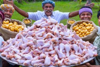 POTATO CHICKEN | Aloo Chicken | One Pan Chicken and Potatoes Recipe Cooking in Underground Baking