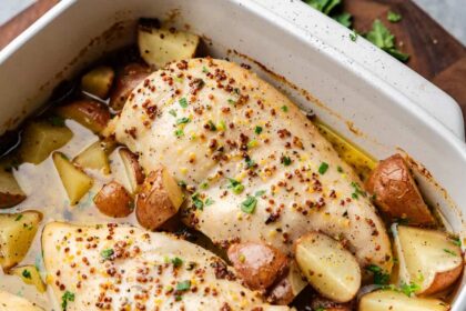 Baked Honey Dijon Chicken and Potatoes