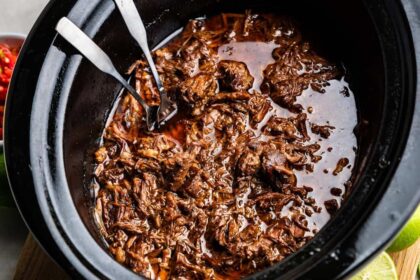 Easy Slow Cooker Chili-Lime Mexican Shredded Beef