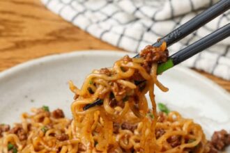 Korean Beef Noodles - Barefeet in the Kitchen