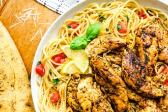 Lemon Herb Chicken Spaghetti - The Stay At Home Chef