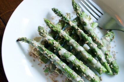 Sesame Drenched Asparagus [Vegan, Gluten-Free]
