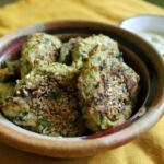Sesame Zucchini Fritters [Vegan, Gluten-Free]
