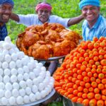 CARROT with EGG | Unique Carrot and Egg Recipe Cooking in Village | Chicken Inside Scrambled Omelet
