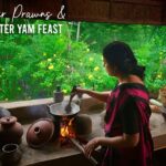 River Prawns & Greater Yam Feast | Kerala Traditional Lunch Recipes | Village lifestyle & foods 🍤🥥🍠