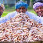 NETHILI FISH FRY | White Anchovy Fish Recipe Cooking in Village | Crispy Fried Fish Recipes Seafood