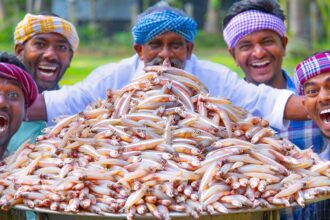 NETHILI FISH FRY | White Anchovy Fish Recipe Cooking in Village | Crispy Fried Fish Recipes Seafood