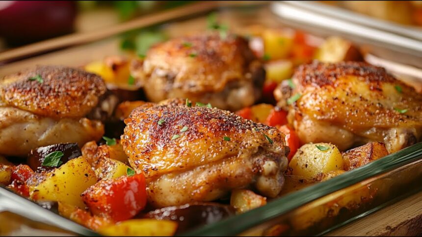 This is the most delicious chicken thighs recipe ever! Simple and quick!