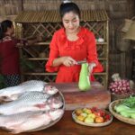 Countryside life TV: We cook fish with free vegetable from vegetable garden -  Yummy fishes cooking