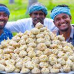 CHICKEN MOMOS | Steamed Momos Recipe Cooking in Village | Delicious Street Food Snack Recipe