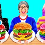 Wednesday vs Grandma Cooking Challenge | Easy Secret Hacks and Gadgets by BaRaDa Challenge