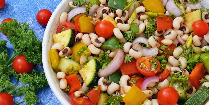 Black Eyed Peas Salad with Lemon Balsamic Dressing Recipe