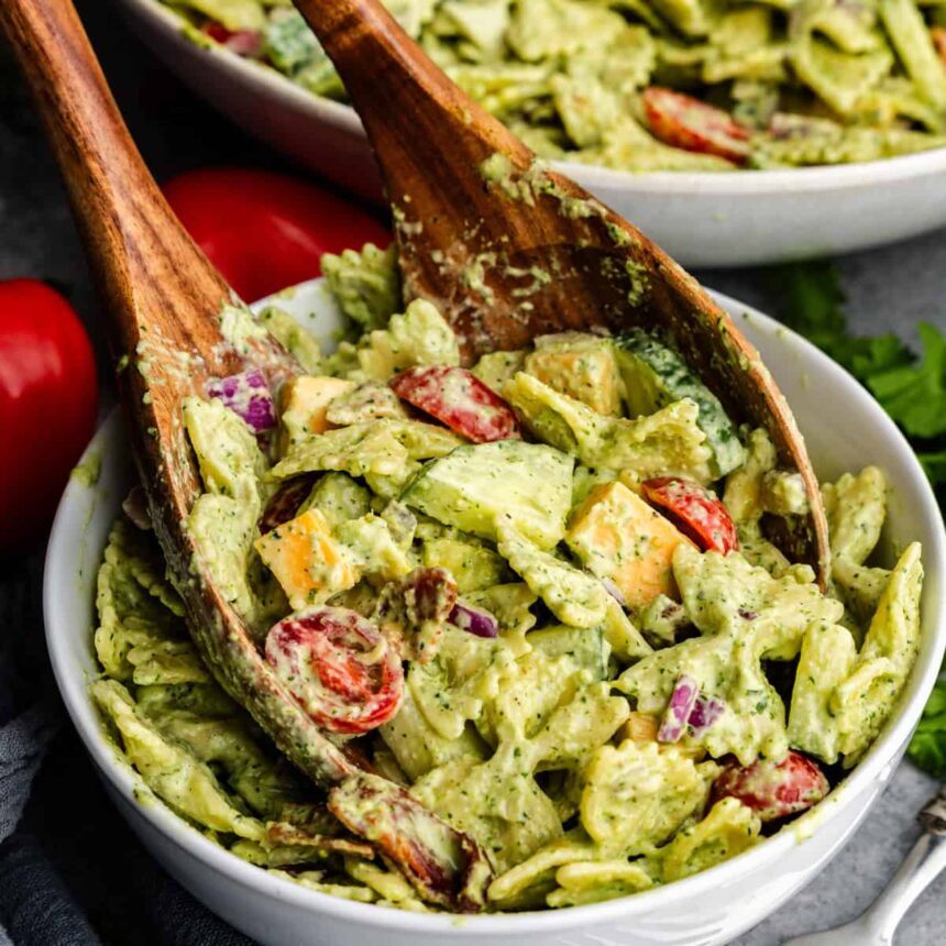 Cilantro Ranch Pasta Salad - The Stay At Home Chef