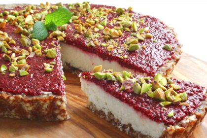 Coconut Tart With Chia Cherry Jam