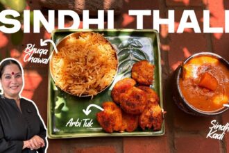 Sindhi Kadhi + Bhuga Chawal + Arbi Tuk | Complete Sindhi Thali Recipe by Smita Deo
