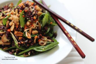 Scented Crunchy Black Rice Salad - One Green Planet