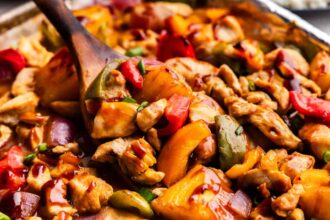 Sheet Pan Hawaiian Chicken and Veggies