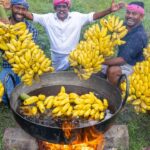 BANANA OIL FRY | Banana Balls Recipe | Pazham Bonda | Cooking Sweet Banana Bonda Recipe In Village