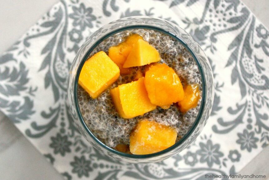 Vanilla Bean and Mango Chia Seed Pudding