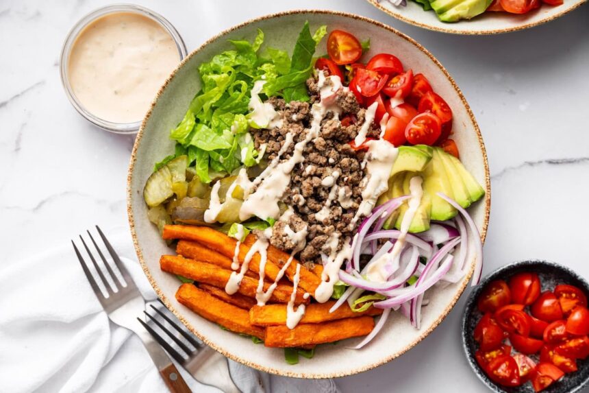 Burger Bowls with Big Mac Sauce