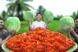 WINTERMELON CANDY | Winter Melon Chocolate Making | Kashi Halwa Recipe | Cooking In Village