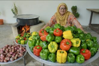 BHARWI SHIMLA MIRCH  ❤ Prepared By Granny | Indian recipes | Veg Village food