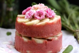 Banana Strawberry Ice Cream Cake