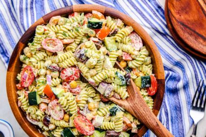 Whipped Feta Greek Pasta Salad